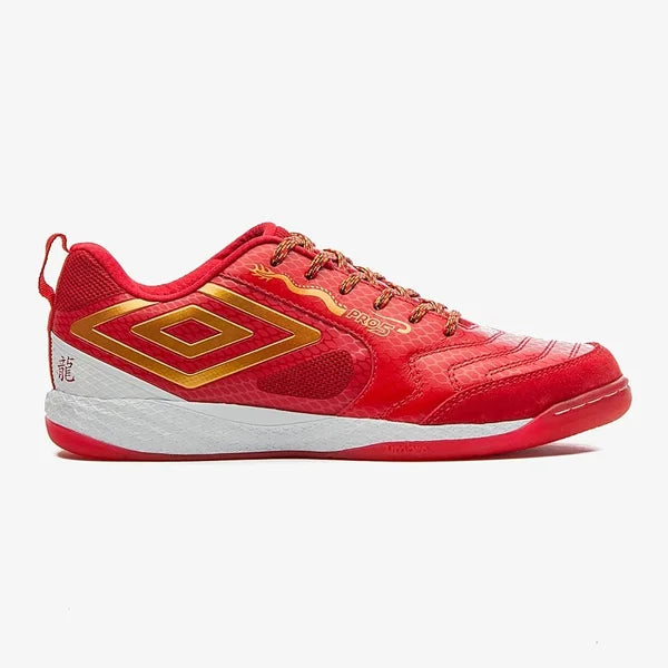 Chuteira Futsal Umbro Pro 5 Bump Dragon Year - Vermelha