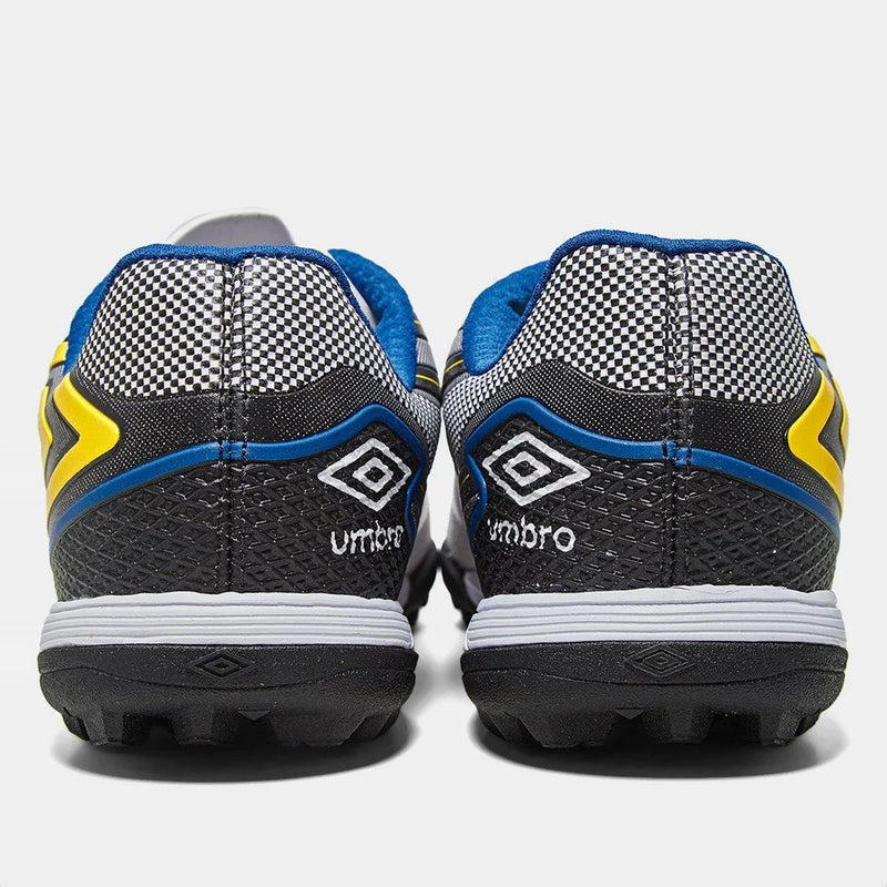 Chuteira Society Umbro Pro 5 Bump Club Unissex - Branco+Amarelo
