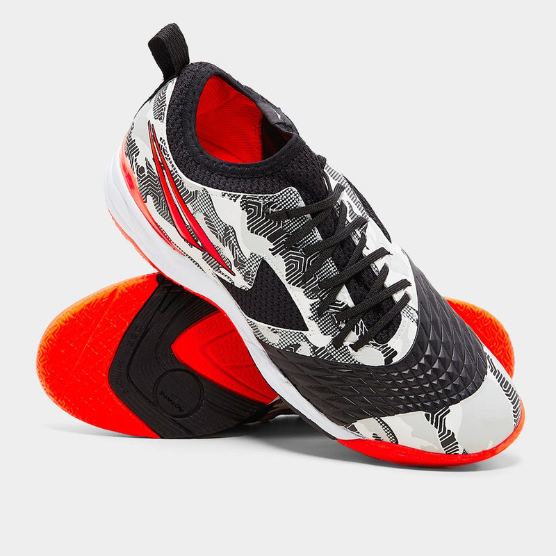 Chuteira Futsal Penalty Max 1000 Ecoknit - Cinza+Laranja