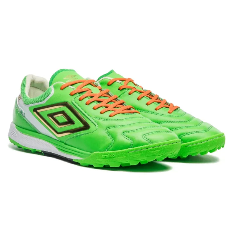 Chuteira Umbro Ada Master Class Pro Bump Stp Society - Verde/Dourado